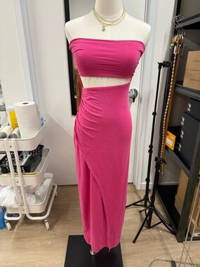 l*space Strapless Cutout Maxi Dress - Fuchsia Pink